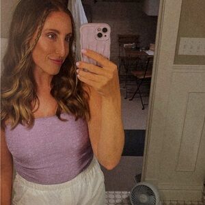 Lavender sparkly bodysuit